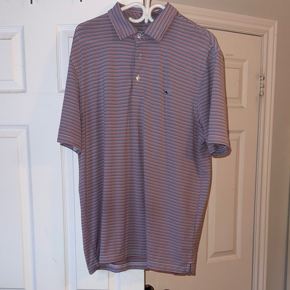 Vineyard Vines Other - Vineyard Vines Blue and Red Striped Polo Shirt